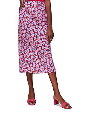 Whistles Farfalle Print Bias Cut Skirt Product Image