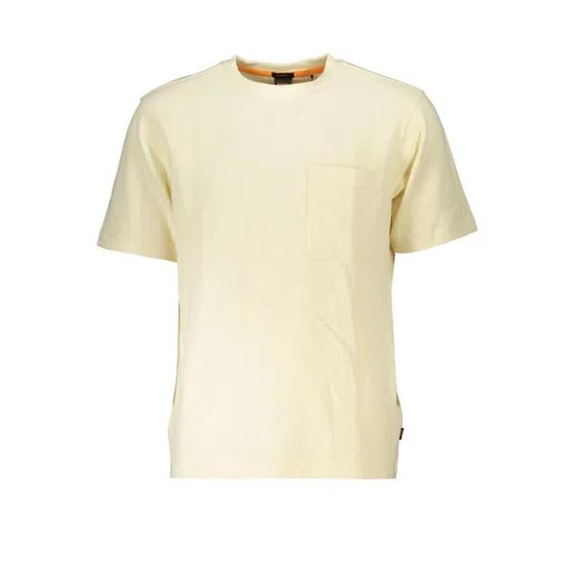 HUGO BOSS Beige Relaxed Fit Short Sleeved Sweater Product Image