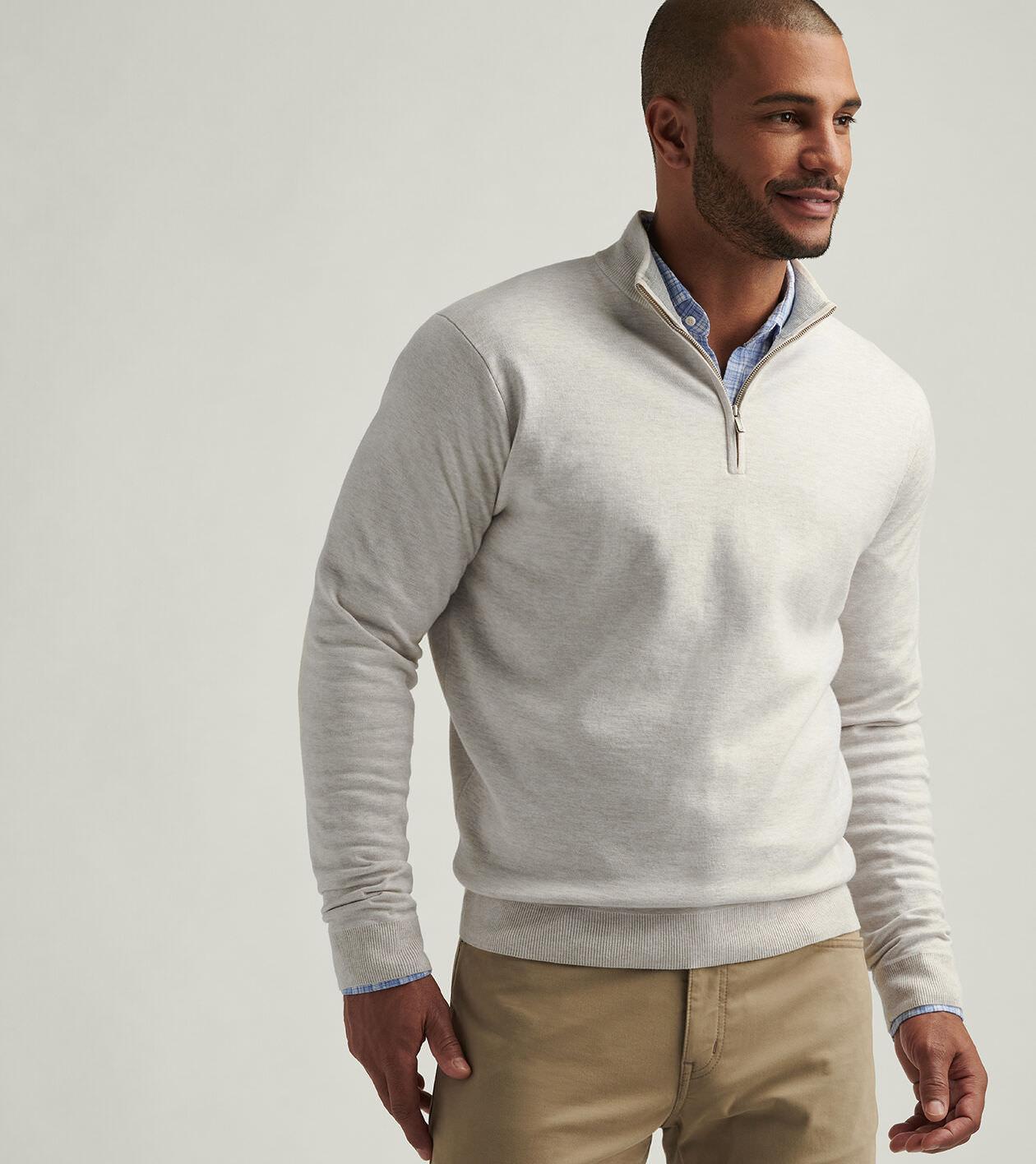 Coolspun Cotton Quarter-Zip Sweater Product Image