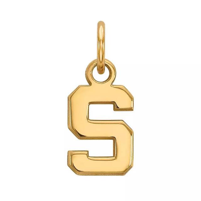 LogoArt 14K Gold Over Silver Michigan State Spartans Extra Small Pendant, Womens 14k Gold Plated Product Image