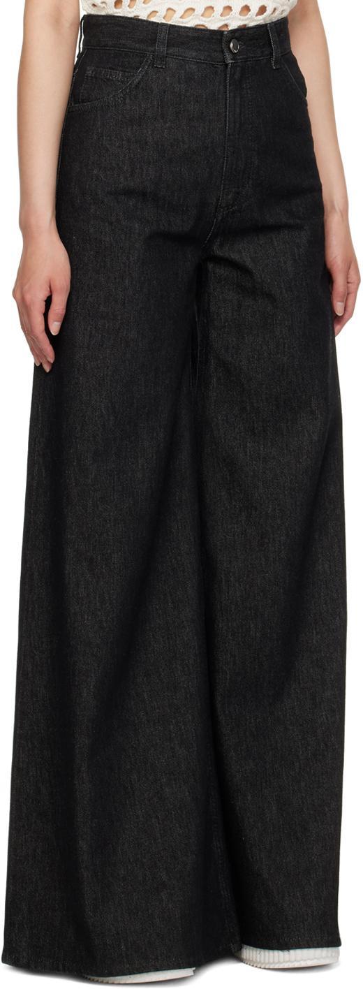 CHLOÉ Black Wide-leg Jeans In 001 Black Product Image