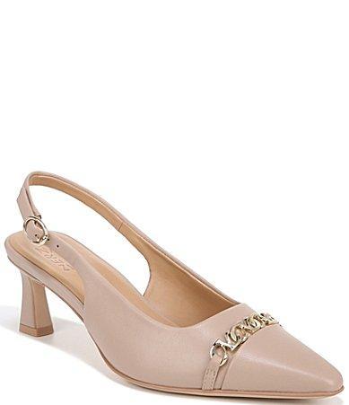 Naturalizer Dovey Leather Chain Strap Slingback Pumps Product Image