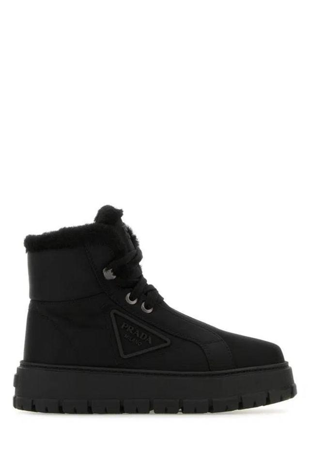 Black Re-nylon Ankle Boots Product Image