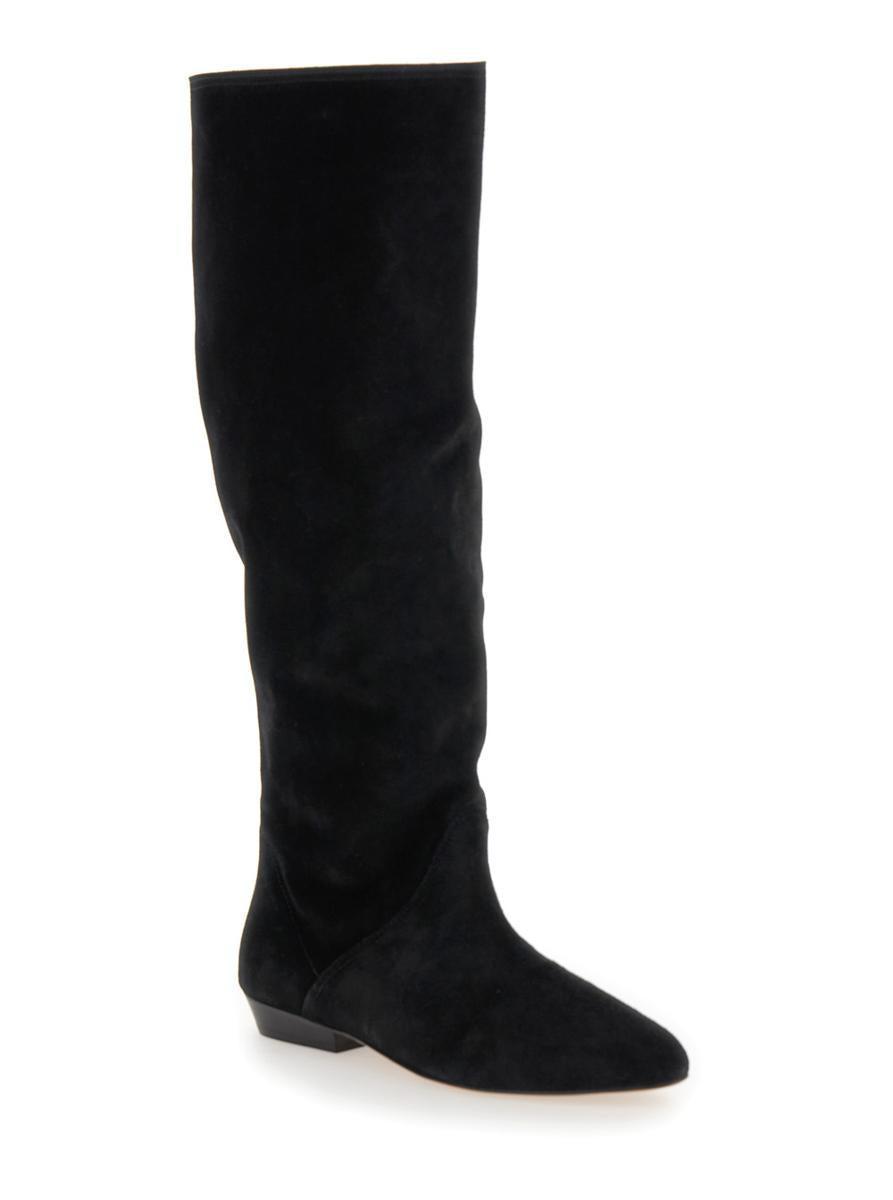 ISABEL MARANT 'sayla' Black Boots With Draping In Suede Woman Product Image