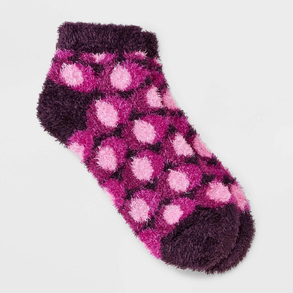 Womens Polka Dot Cozy Low Cut Socks - Auden 4-10 Product Image