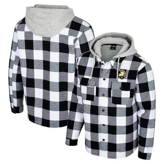 Mens Colosseum Black/White Army Black Knights Buffalo Plaid Full-Zip Jacket Product Image