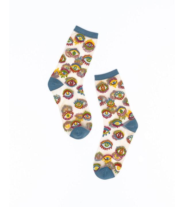 Sock Candy Womens Evil Eye Sheer Sock Product Image