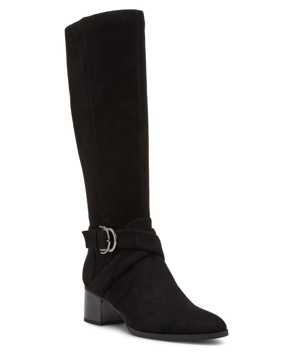 Anne Klein Womens Maelie Knee High Microsuede Regular Calf Boots Product Image