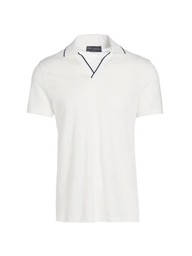 Mens Linen Jersey Polo Shirt Product Image