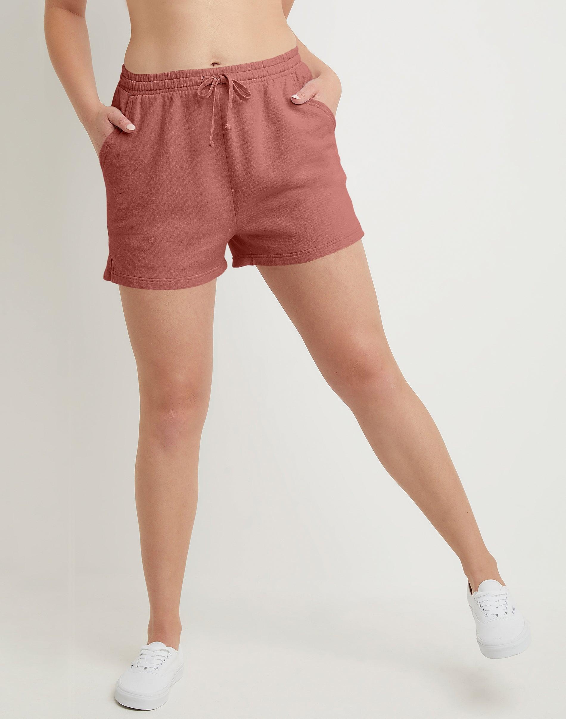 Hanes Womens Garment Dyed Fleece Shorts with Pockets, 3 Anchor Slate M product image