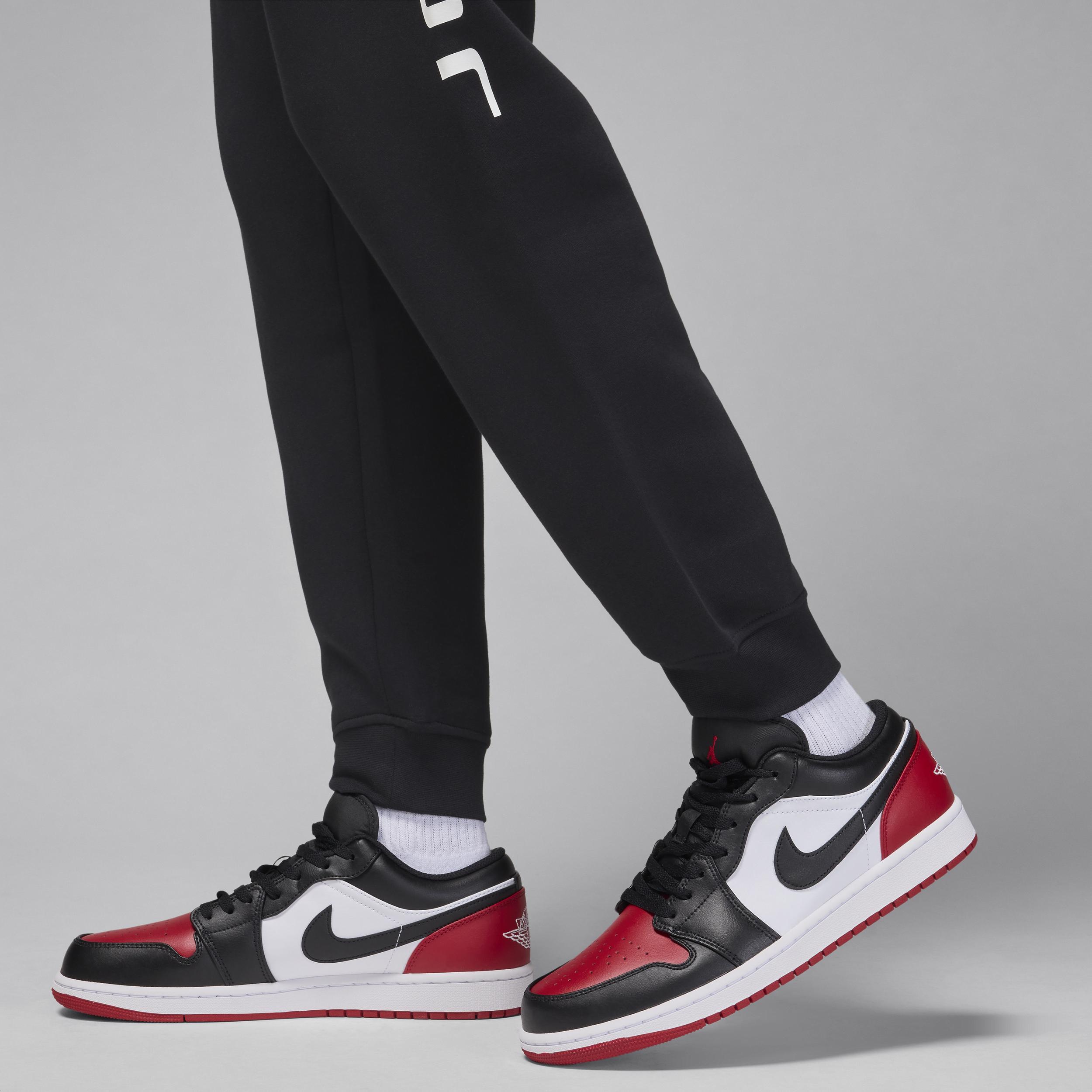 Jordan Mens Jordan Essential JD Air Stretch Fleece Pants - Mens Black/White Product Image