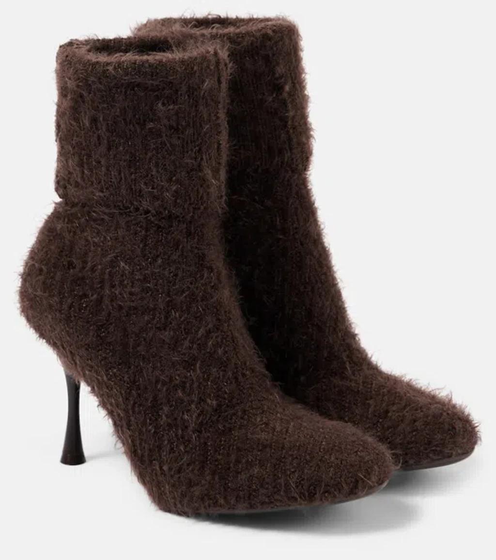 GIANVITO ROSSI Finny Faux Fur Sock Boots In Braun product image