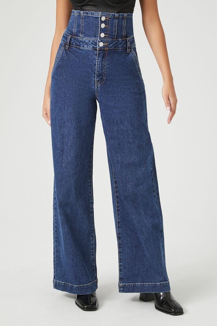 Ultra High-Rise Wide-Leg Jeans | Forever 21 Product Image