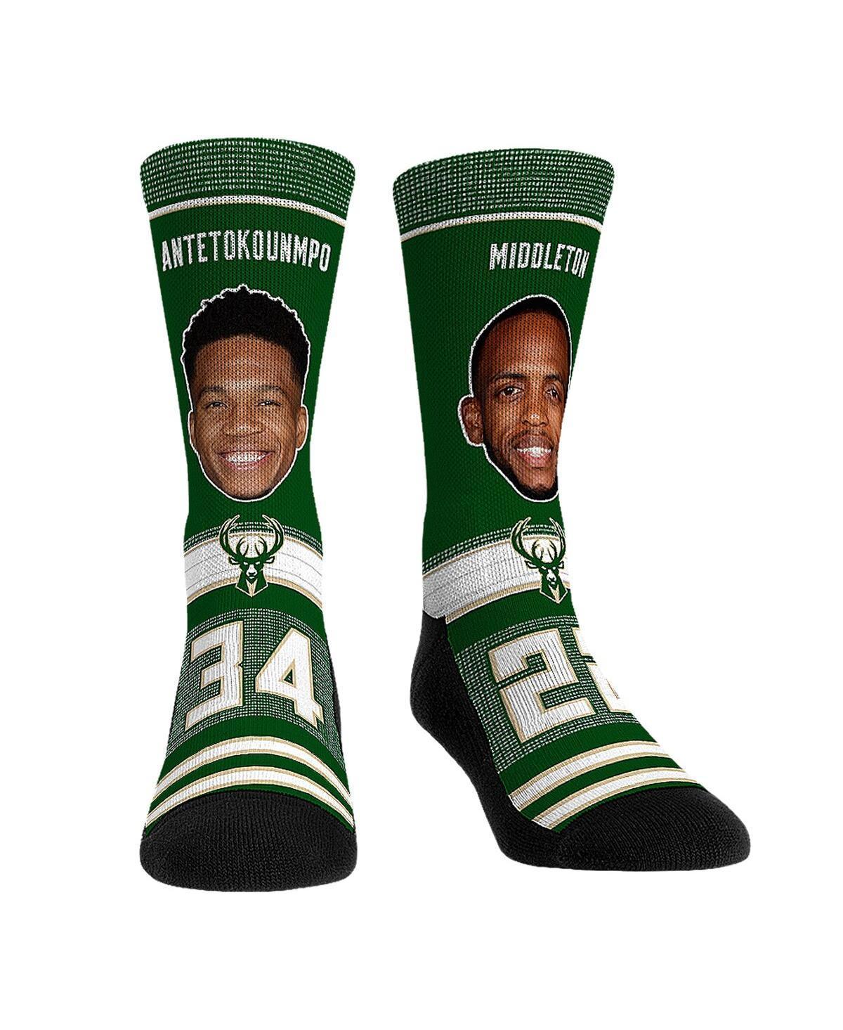 Rock Em Socks Giannis Antetokounmpo & Khris Middleton Milwaukee Bucks Teammates Player Crew Socks, Mens Product Image