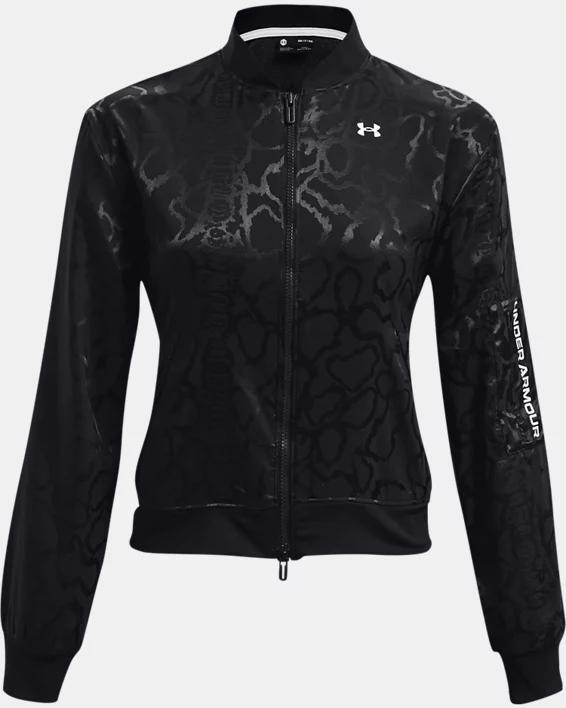 Women's UA RUSH™ Woven Jacquard Bomber Jacket Product Image