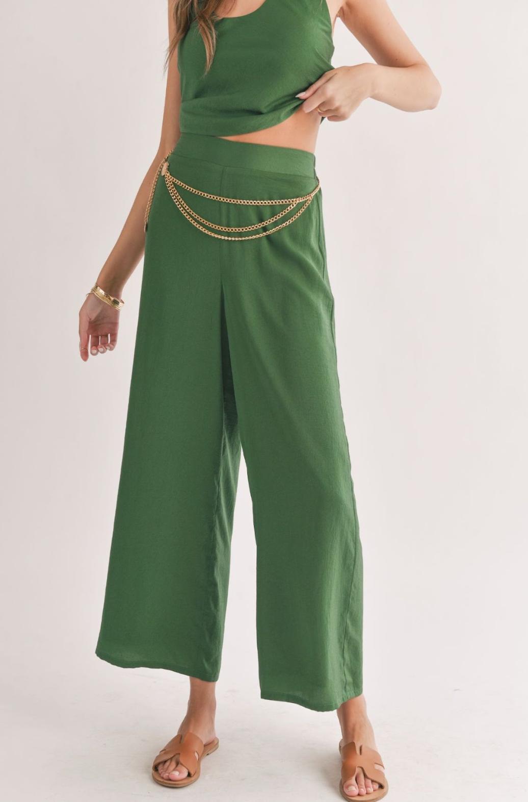 Satin Wide Leg Pant Product Image