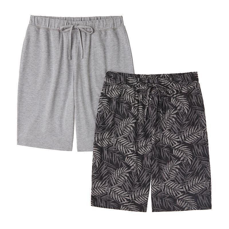 Mens Cuddl Duds 2-Pack French Terry Printed Pajama Shorts Set Product Image