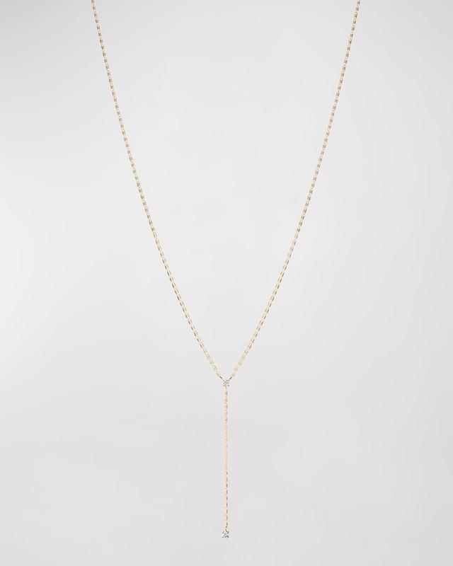 Womens 14K Yellow Gold & 0.13 TCW Diamond Lariat Necklace Product Image