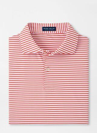 Peter Millar Mens Sawyer Performance Jersey Polo | Color: Scarlet Lily | Size: S Product Image