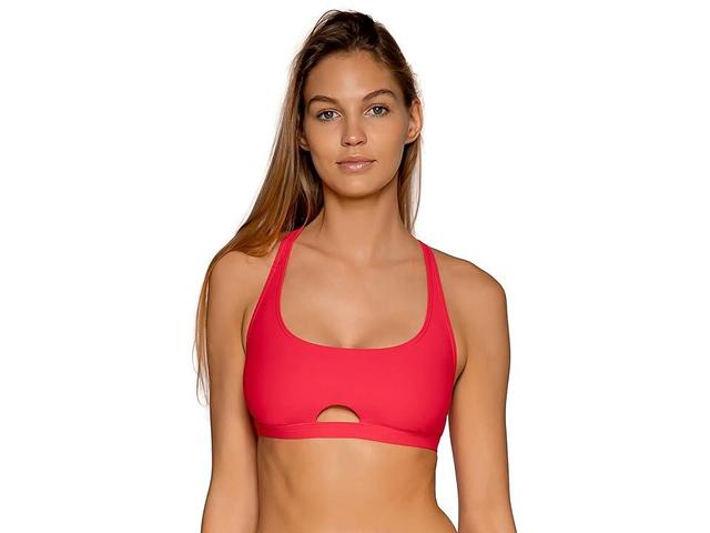 Sunsets Brandi Bralette (Geranium) Women's Swimwear Product Image