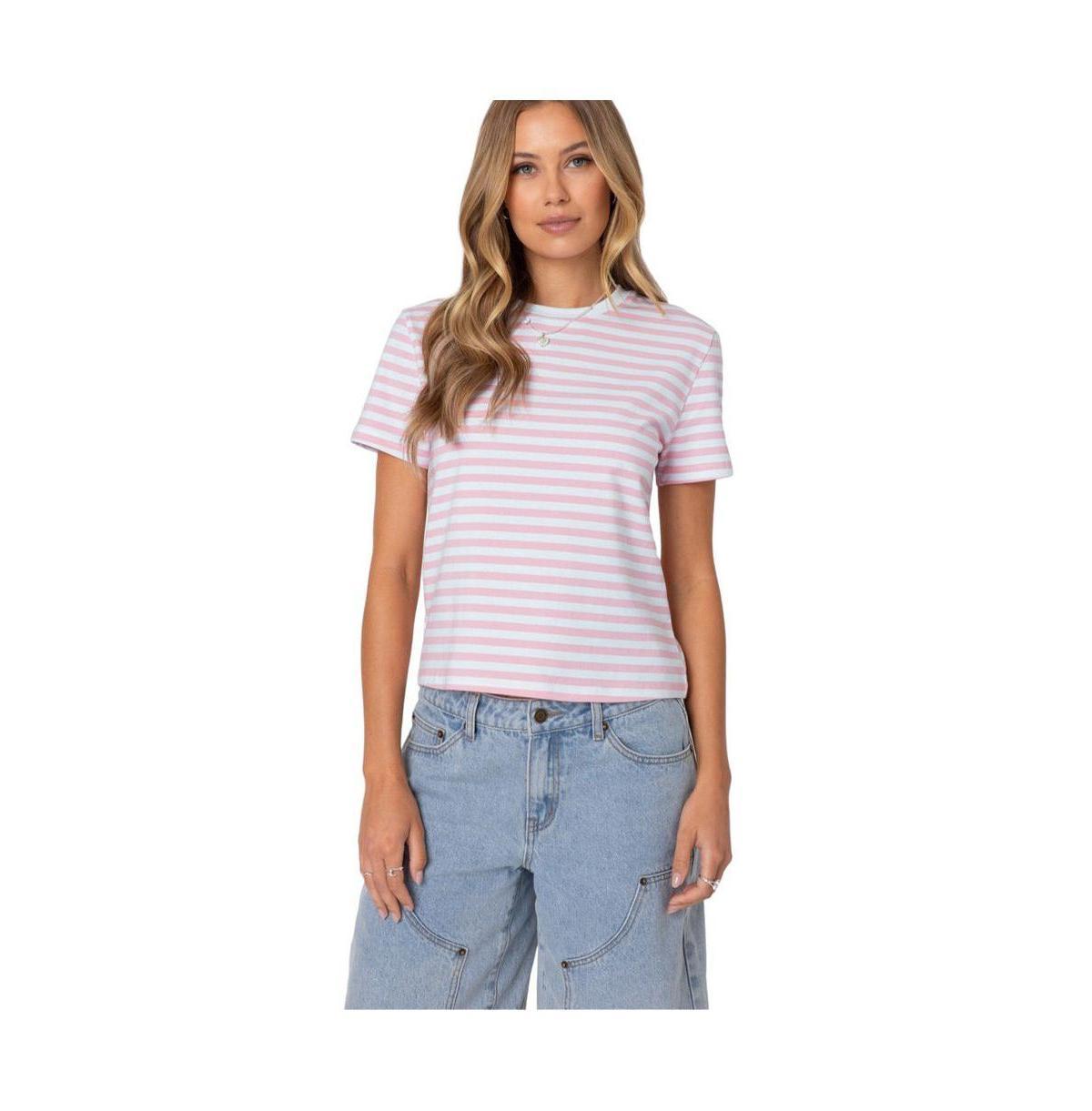 Edikted Womens Callahan Striped T Shirt Product Image