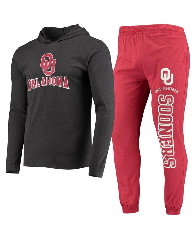 Mens Concepts Sport Crimson Oklahoma Sooners Meter Long Sleeve Hoodie T-shirt and Jogger Pajama Set - Crimson Product Image