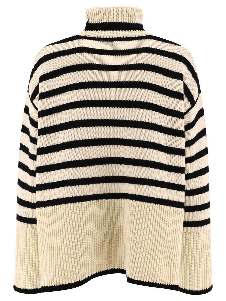 Signature Stripe Knitwear In White Product Image