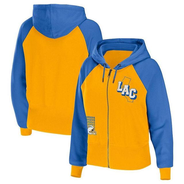 Womens WEAR by Erin Andrews Chicago Bears Colorblock Lightweight Full-Zip Hoodie Product Image