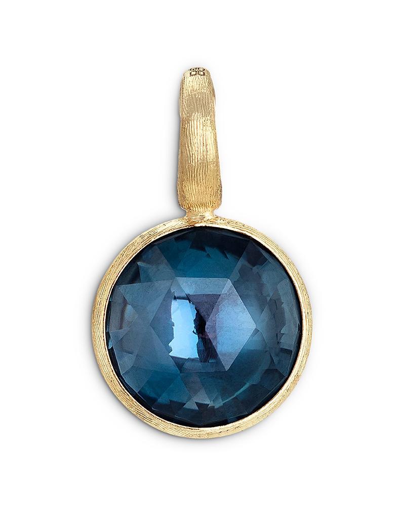 Womens Jaipur 18K Yellow Gold & Blue Topaz Pendant Product Image