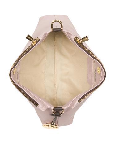 Leather Triple Entry Crossbody for Women Product Image