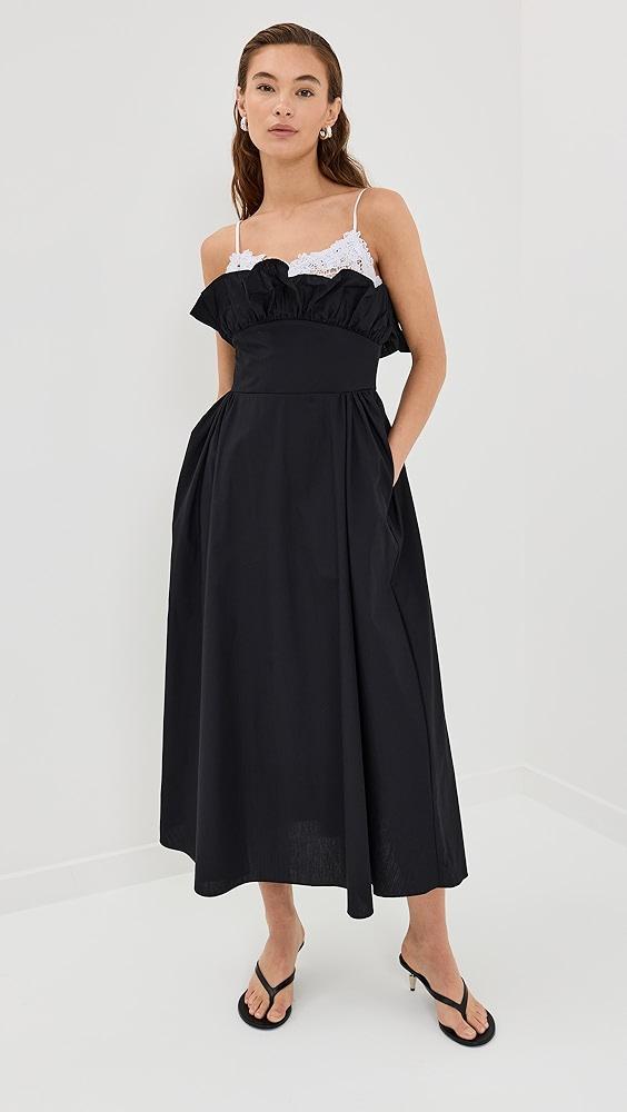 Kika Vargas Elisabeth Dress Black Cotton | Shopbop Product Image