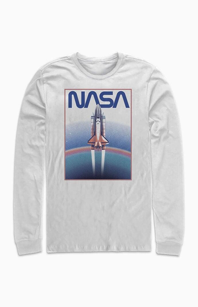 Mens NASA Cloud Breach Long Sleeve T-Shirt Product Image