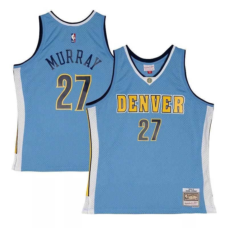 Mens Mitchell & Ness Jamal Murray Powder Blue Denver Nuggets 2016/17 Throwback Swingman Jersey Product Image