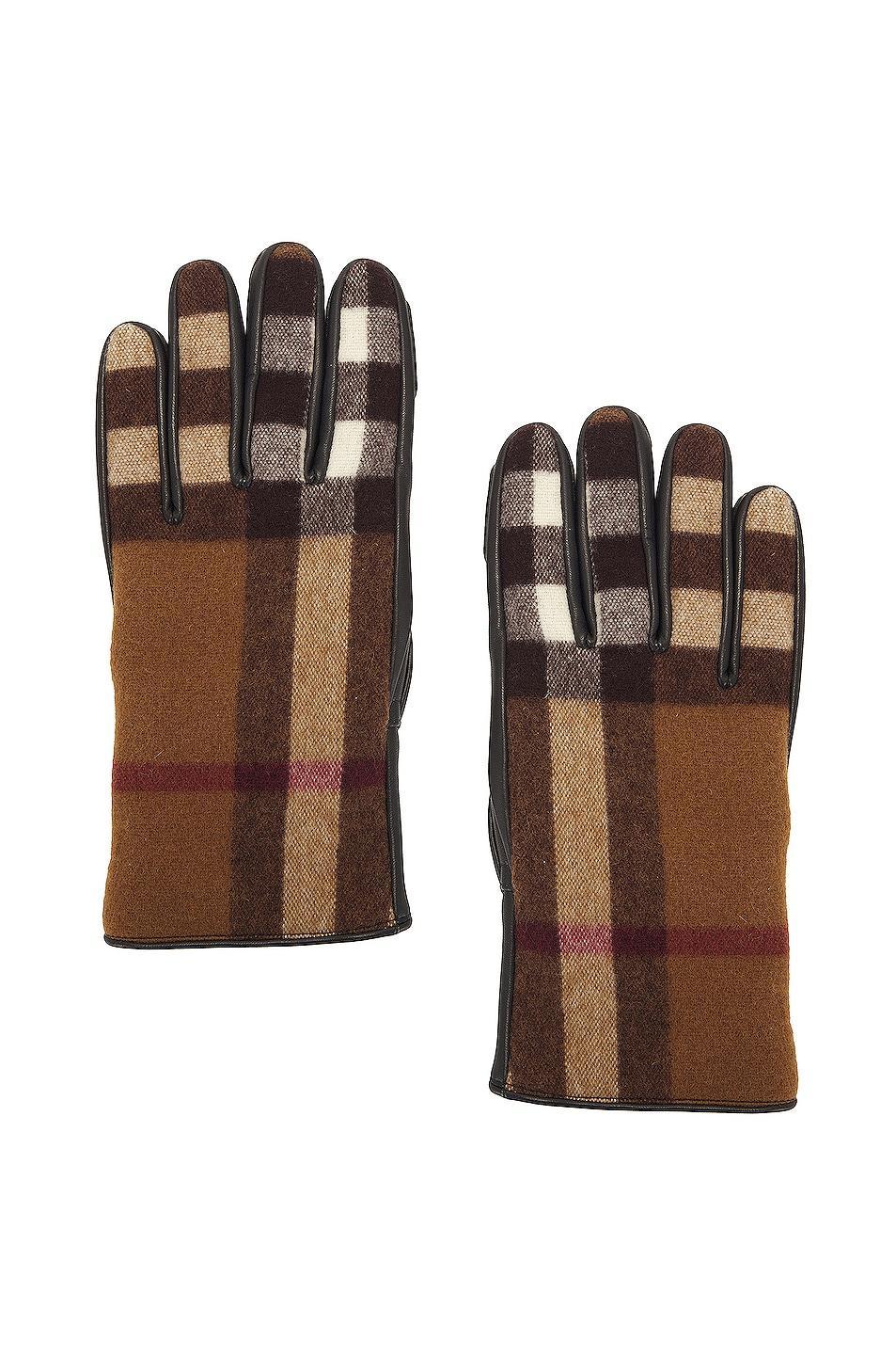 Burberry Gabriel Icon Stripe Gloves Brown. (also in 8.5). Product Image