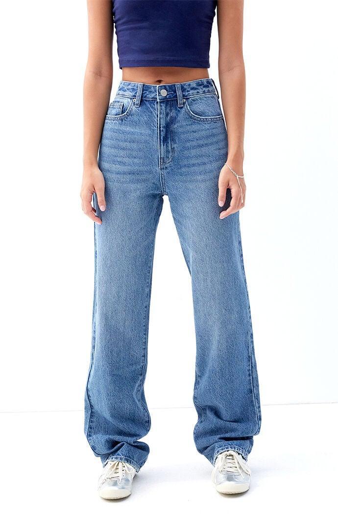 Womens Dark Indigo 90s Boyfriend Jeans Product Image