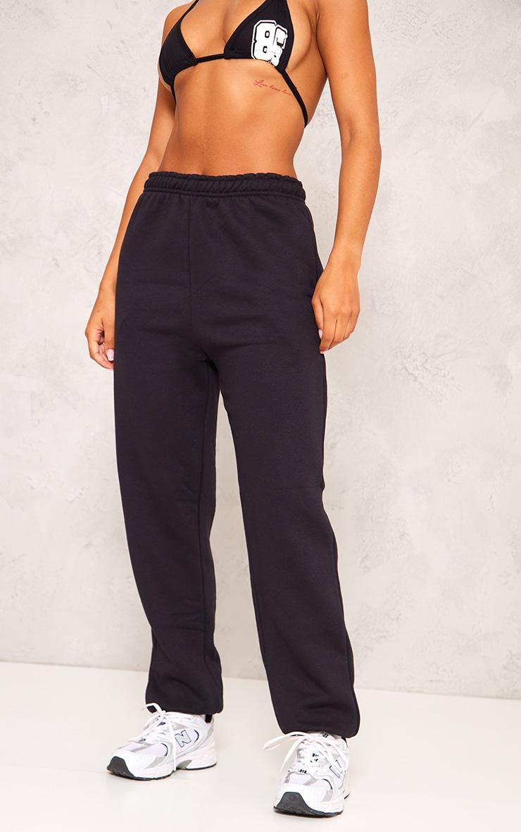 Black Sweat Cuffed High Waist Sweatpants Product Image