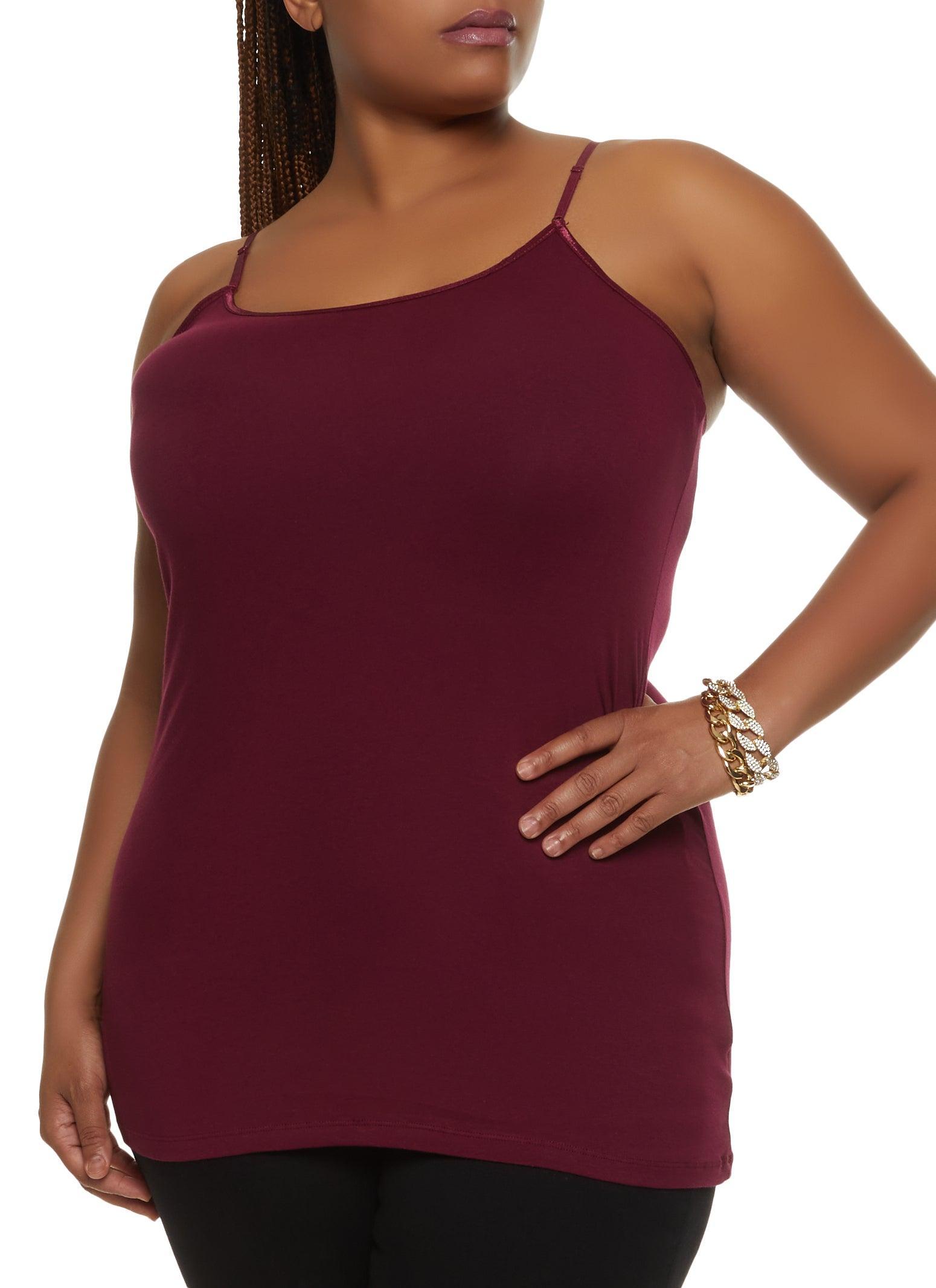 Womens Plus Size Solid Scoop Neck Cami Product Image