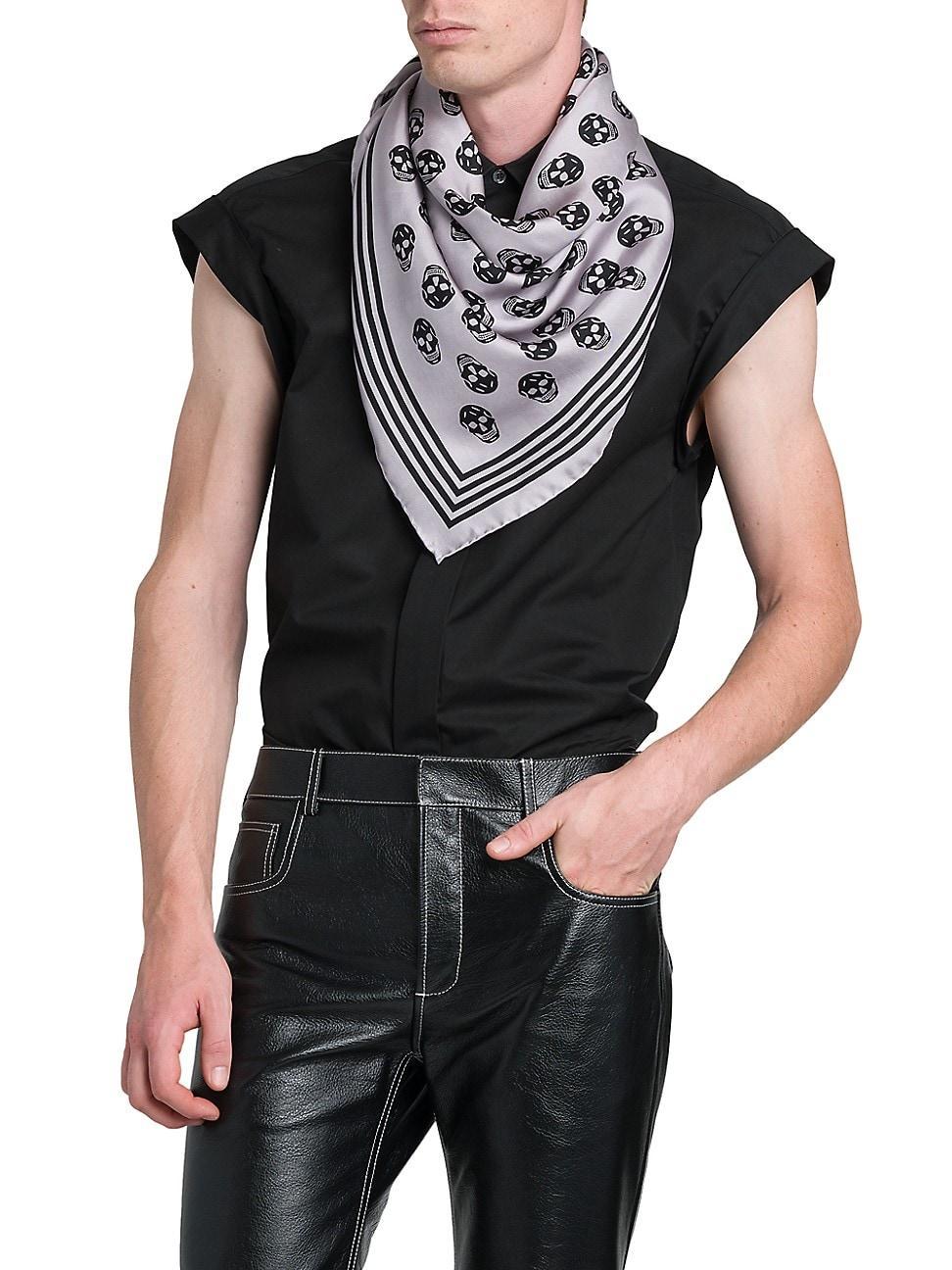 Mens Biker Skull Silk Scarf Product Image