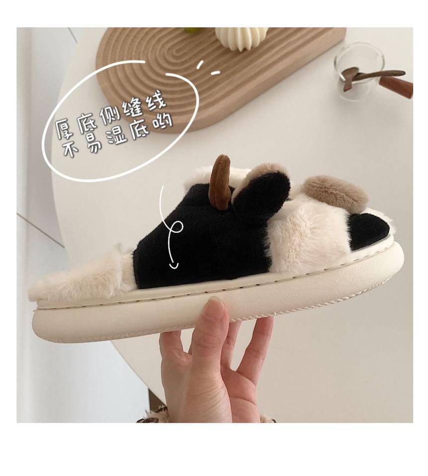 Cow Fleece Slippers Product Image