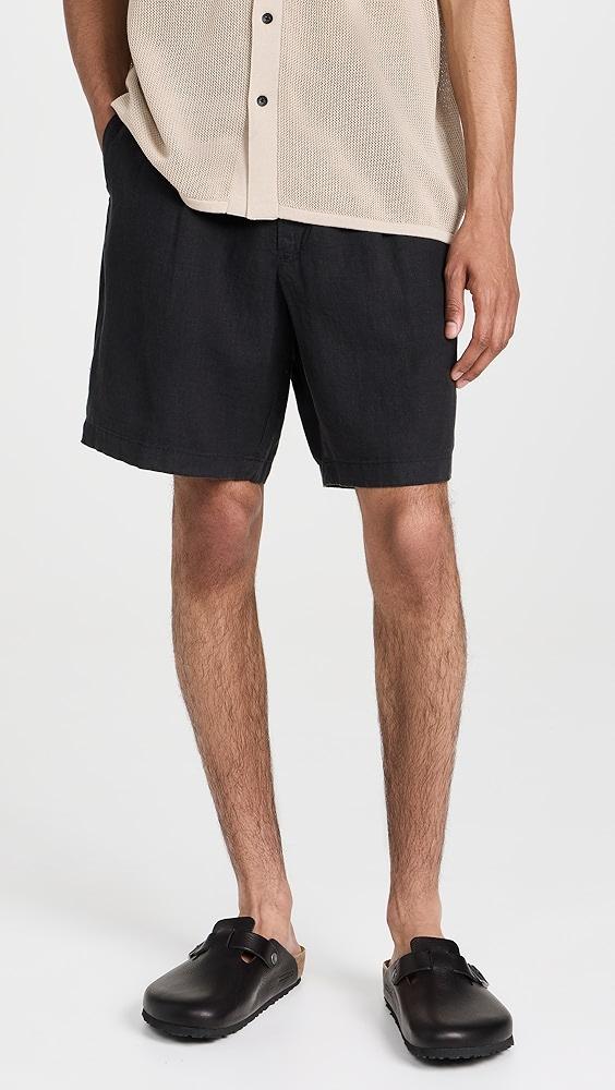 rag & bone Elliot Linen Pleated Shorts 7" | Shopbop Product Image