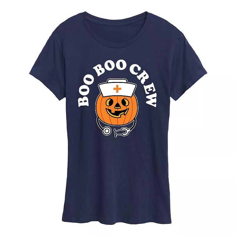 Womens Boo Boo Crew Halloween Tee, Girls Blue Product Image