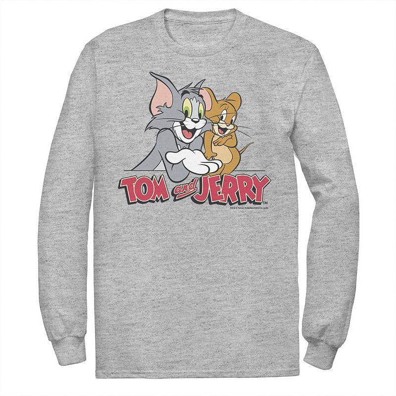 Mens Tom And Jerry Pals Logo Tee Athletic Grey Product Image