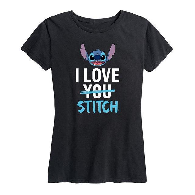 Disneys Lilo & Stitch Womens I Love Stitch Graphic Tee Product Image