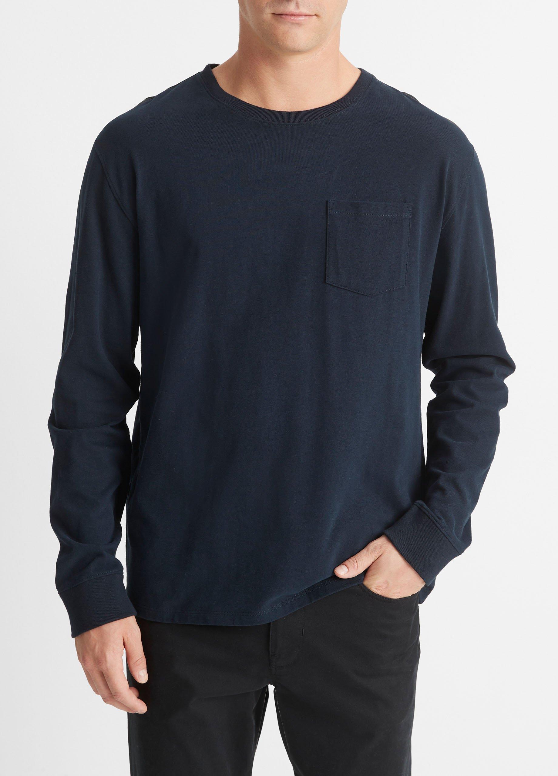 Sueded Jersey Long-Sleeve Pocket T-Shirt Product Image