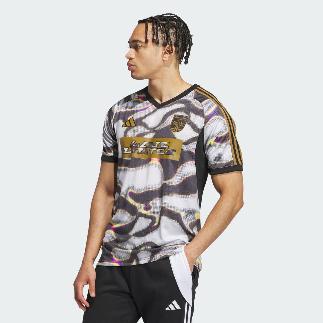 adidas LA Galaxy Tiro Pride Jersey Black Melange XS Mens Product Image