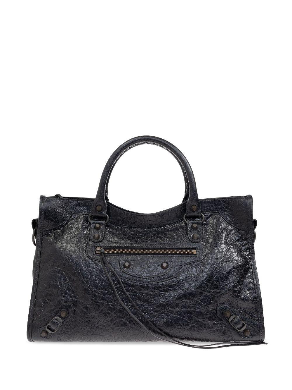 BALENCIAGA Small Leather Le City Top-handle Bag In Black Product Image