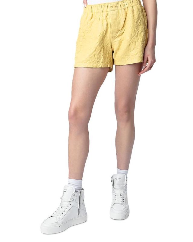 Womens Pax Leather Shorts Product Image