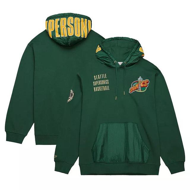 Mens Mitchell & Ness Seattle SuperSonics Hardwood Classics Team OG 2.0 Vintage Logo Fleece Pullover Hoodie Product Image