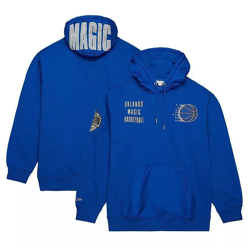 Mens Mitchell & Ness Blue Orlando Magic Team OG 2.0 Vintage Logo Fleece Pullover Hoodie Product Image