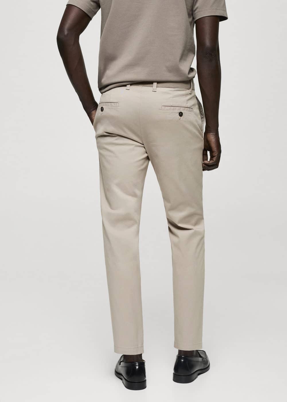 MANGO MAN - Cotton tapered crop pants greyMen Product Image